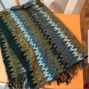 Missoni zigzag multi colored scarf .